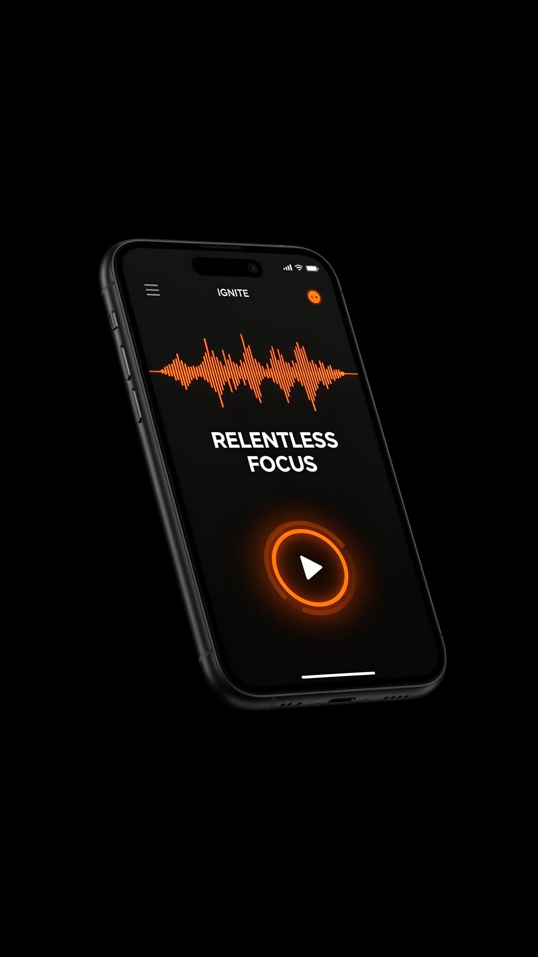 IGNITTE iPhone app showing a workout speech in progress